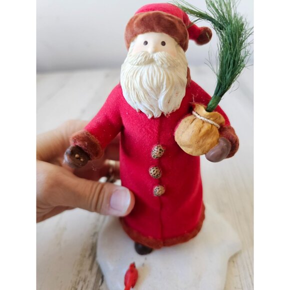 Hallmark Father Christmas statue figurine Cardinal tree Xmas decor - Picture 8 of 11